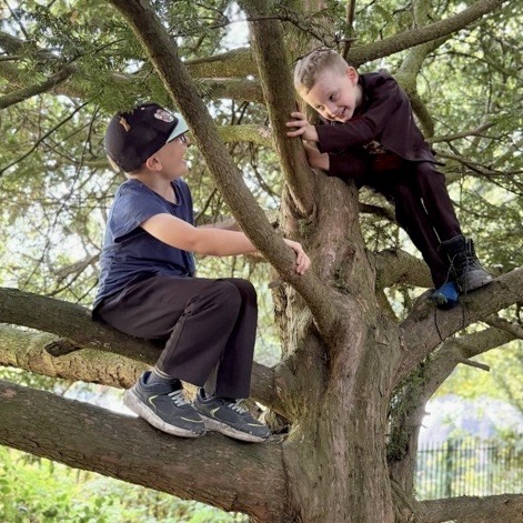 Tree climbing fun!