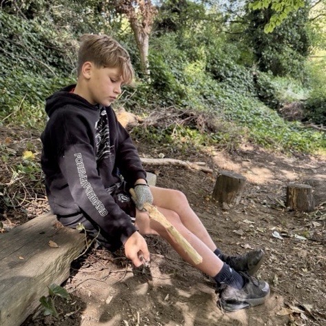 Learning whittling skills!